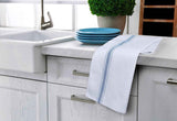 Utopia Towels 12 Pack Blue Dish Towels 100% Ring Spun Cotton Highly Absorbent Reusable Cleaning Bar