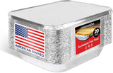 Stock Your Home Aluminum Pans 9x13 Disposable Foil Pans (30 Pack) - Half Size Steam Table Deep Trays - Tin Foil Pans Great for Cooking, Heating, Storing, Prepping Food