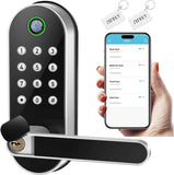 August Smart Lock with Handle & Keypad - Keyless Entry & Remote Access for Home, Kids & Rentals, DIY Install, Alexa & Google Compatible