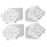 Spasilk newborn washcloths, 10-pack, 80% cotton, 20% polyester, 9x9 inches, various colorful prints