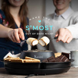 Kusini Flameless Electric Marshmallow Roaster with 4 Detachable Trays & 4 Roasting Forks, Gift Set for Date Night