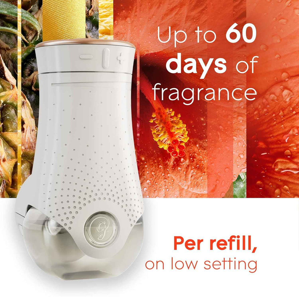 Glade PlugIns Refills Air Freshener, Scented and Essential Oils for Home and Bathroom, Hawaiian Breeze, 6.7 Fl Oz, 10 Count