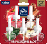 Glade PlugIns Refills Air Freshener, Warm Apple & Spices, 5 Count, 0.67 Fl Oz