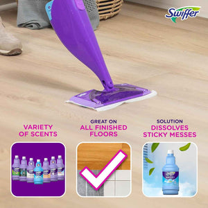 swiffer wetjet multi-surface floor cleaner with febreze refill 1.25 liter pack of 2