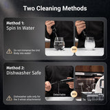 InstaWhisk Milk Frother with Variable Speed, Rechargeable Coffee Frother Wand with Detachable Double Whisk, Drink Mixer Handheld Electric Stirrer for Latte, Cappuccino, Matcha, Almond Milk, Protein