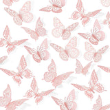 SAOROPEB 3D Butterfly Wall Decor - 48 Pcs, 4 Styles, 3 Sizes, Gold Butterfly Decorations for Birthday & Party Celebrations, Removable Stickers