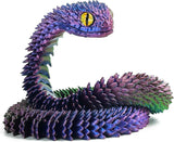 24in 3D Printed Snake Toys, Flexible 3D Printed Animal, Fidget ADHD Snake Toys, Perfect Desk Pet for Animal Collectors, Easter Basket Essentials, Easter Basket Stuffers