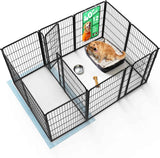 FXW Homeplus Unleashed Indoor Dog Playpen - Stress-Free and Safe Play, Heavy Duty 24 Inch 6 Panels Dog Pen for Puppy and Small Dogs, Black│Patented