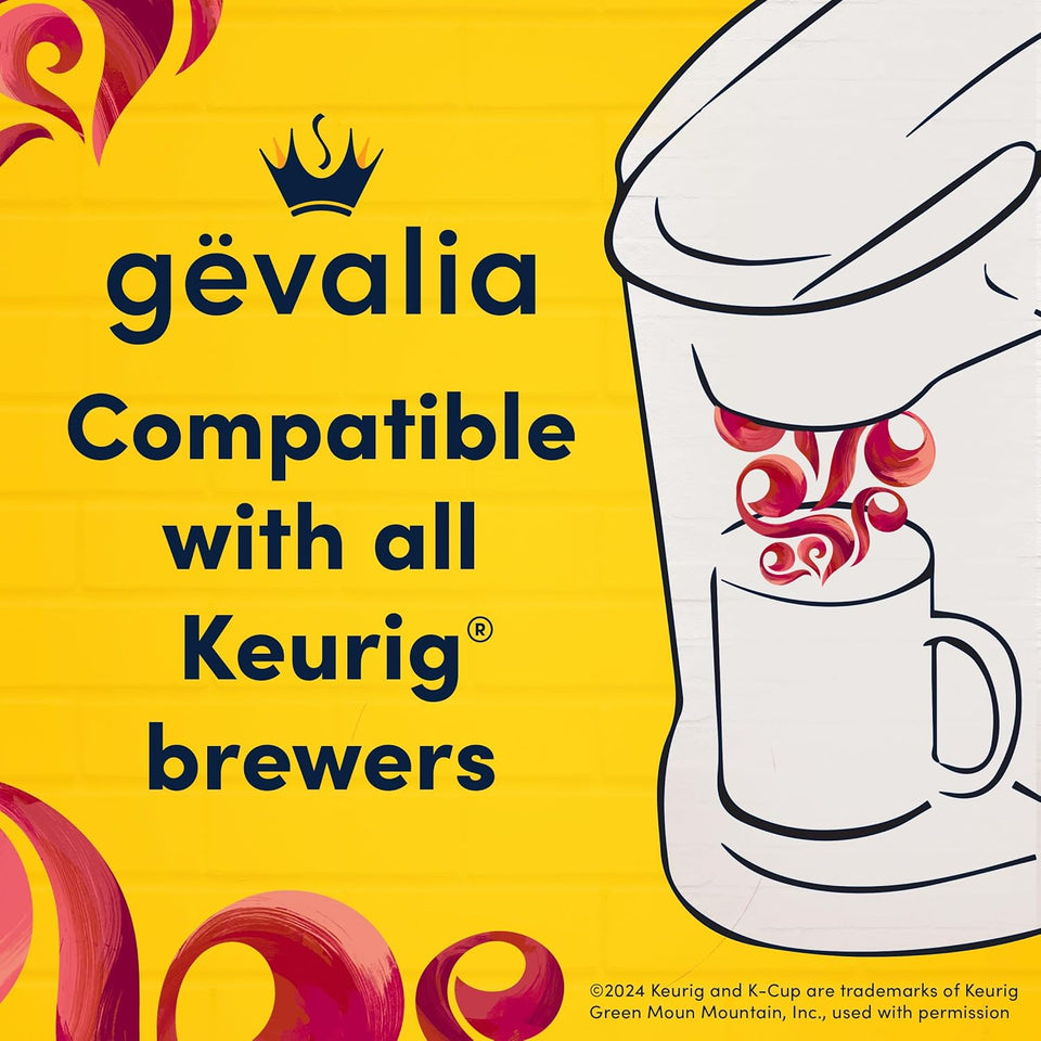 Gevalia Frothy Artificially Flavored Cappuccino Espresso Style K-Cup Pods & Froth Packets Kit, 6ct, Compatible with Keurig Brewers