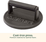 Cuisinart 6.5" Cast Iron Smashed Burger Press for Crispy Smash Burgers