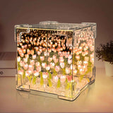 Tulip LED Infinity Mirror Lamp for Home Decor Romantic Gifts for Women Her