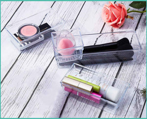 DCA Clear 6 Pack Acrylic Organizer Trays for Makeup Cosmetics Office Storage