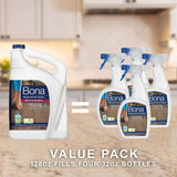 Bona hardwood floor cleaner refill 128 oz unscented residue-free cleaning solution