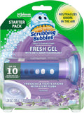 Scrubbing Bubbles Lavender Fresh Gel Toilet Bowl Cleaning Stamps, 1-Dispenser with 6 Stamps, Prevents Limescale & Rings, Easy to Use