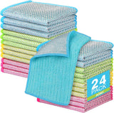AIDEA Non Scratch Wire Dishcloth 24PK, Wire Dishwashing Rag for Wet and Dry, Washable Dish Rags No Odor, Cleaning Pads Steel Scrubber for Cookware, Sinks, Dishes, Stove Tops, 7"×8"