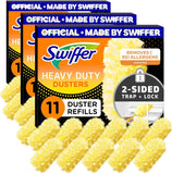 Swiffer Dusters Refill for Cleaning, Feather & Microfiber Duster Disposable Alternative, For Dusting Furniture, Blinds, Ceiling Fans, Walls, Helps Remove Allergens, Heavy Duty, Unscented, 11ct