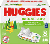 Huggies unscented baby wipes, 99% purified water, 56-count, 1 flip-top pack, hypoallergenic, fragrance free