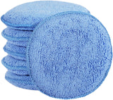 5-inch Microfiber Wax Applicator Pads for Car Waxing and Polishing, 6 Pack, Machine Washable