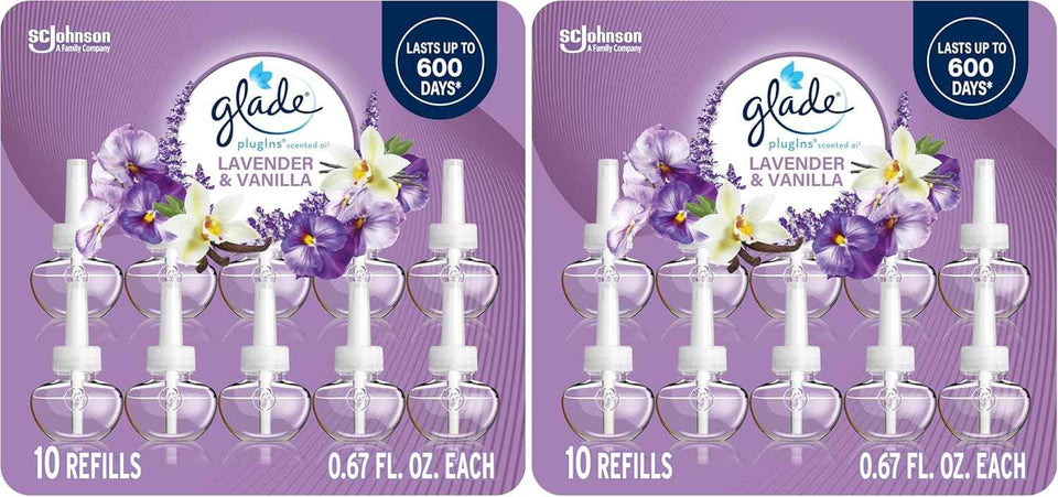 Glade PlugIns Refills Air Freshener, Scented and Essential Oils for Home and Bathroom, Hawaiian Breeze, 6.7 Fl Oz, 10 Count