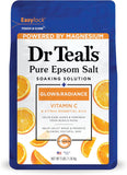 Dr Teal's Pure Epsom Magnesium Salt Soak, Glow & Radiance with Vitamin C & Citrus Essential Oils, 3 lbs