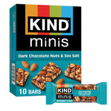 KIND Minis Dark Chocolate Nuts & Sea Salt, 10 Count, 90 Calorie Gluten Free Snacks