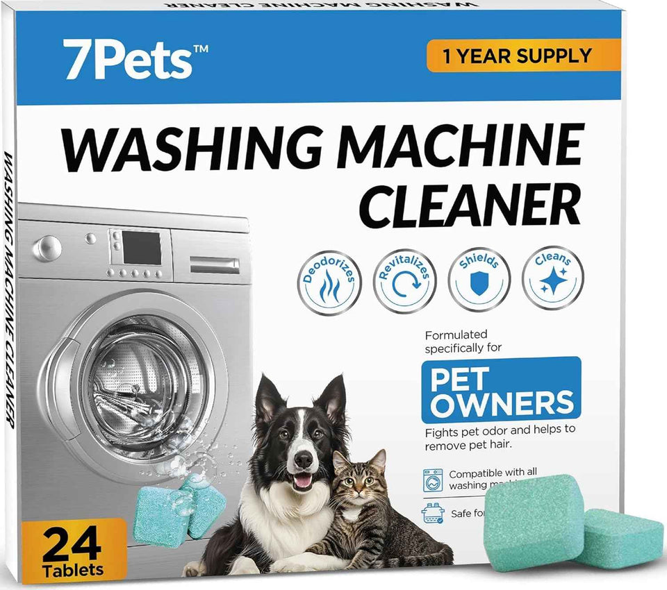 24-Count Washing Machine Cleaner Tablets for Pet Owners - Septic Safe and Eco-Friendly