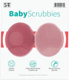 S&T INC. 2-inch silicone exfoliating and massaging cradle cap bath brushes, 2 pack, pink