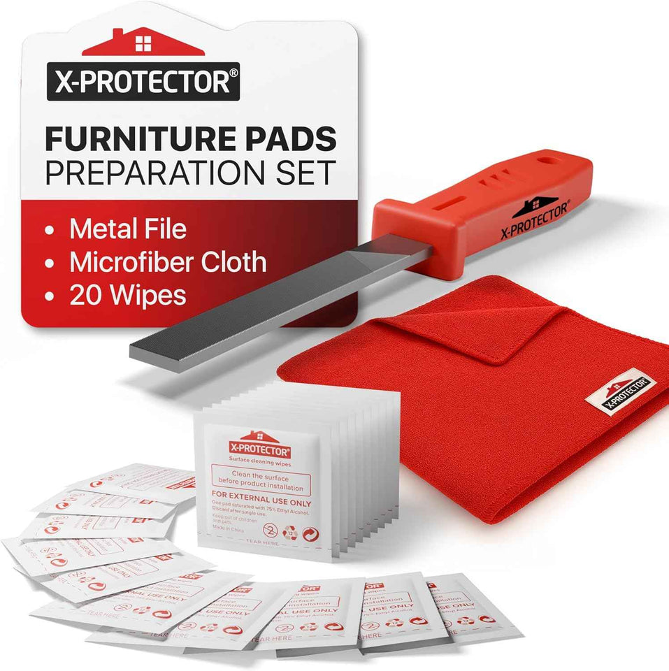 Felt Furniture Pads X-PROTECTOR 133 PCS Premium Furniture Pads - Felt Pads Furniture Feet Best Wood Floor Protectors - Protect Your Hardwood & Laminate Flooring! Brown and Beige