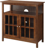 Convenience Concepts Big Sur Highboy TV Stand 36" - Modern Entertainment Center For TVs up to 40", Storage Cabinet for Dining, Living Room, & Entryway, Console Hall Table with Shelves, Espresso
