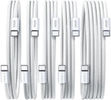 Lisen 5-pack usb c to c cable, 60w fast charging, 10ft for iphone 17, ipad, galaxy s25/s24