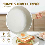 SENSARTE 13-Piece Nonstick Ceramic Cookware Set with Stay-Cool Handles, PFAS and PFOA Free