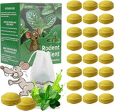 Mouse Rodent Repellent, 24 Pack Peppermint Lemon Oil Mice Repellent for Squirrel Rats Spider Pests, Natural Deterrent for Kitchen, Warehouse, Car, Indoor, Outdoor, Safe for Pets & Family