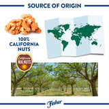 Fisher Chef's Naturals 2 lb unsalted walnuts for baking, cooking, and healthy snacks, resealable bag, vegan protein, keto snack, chopped nuts