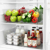 Clear Plastic Storage Bins, 4-Pack Stackable Pantry Organizers and Storage Containers for Kitchen, Fridge, Cabinet and Closet Organization - Home Essentials