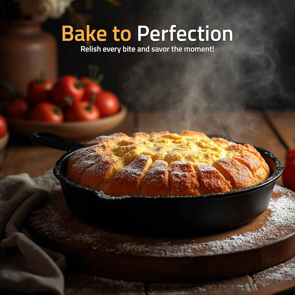Utopia Kitchen 3-Piece Pre-Seasoned Cast Iron Skillet Set, 6-8-10 Inches, Black, Oven, Stove, Grill, Campfire Friendly