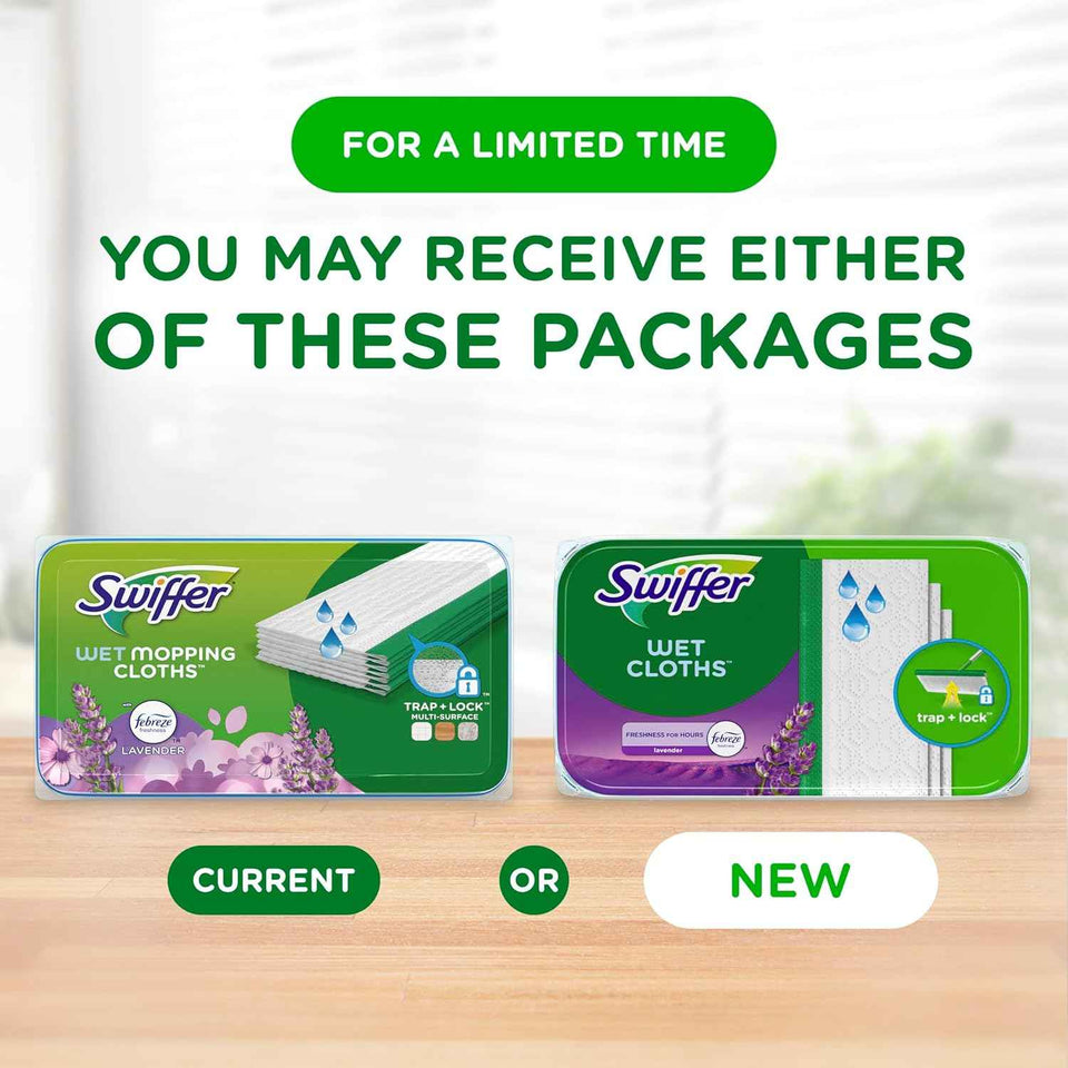 Swiffer Sweeper Wet Mopping Cloths - Febreze Lavender Scent, 36 Count