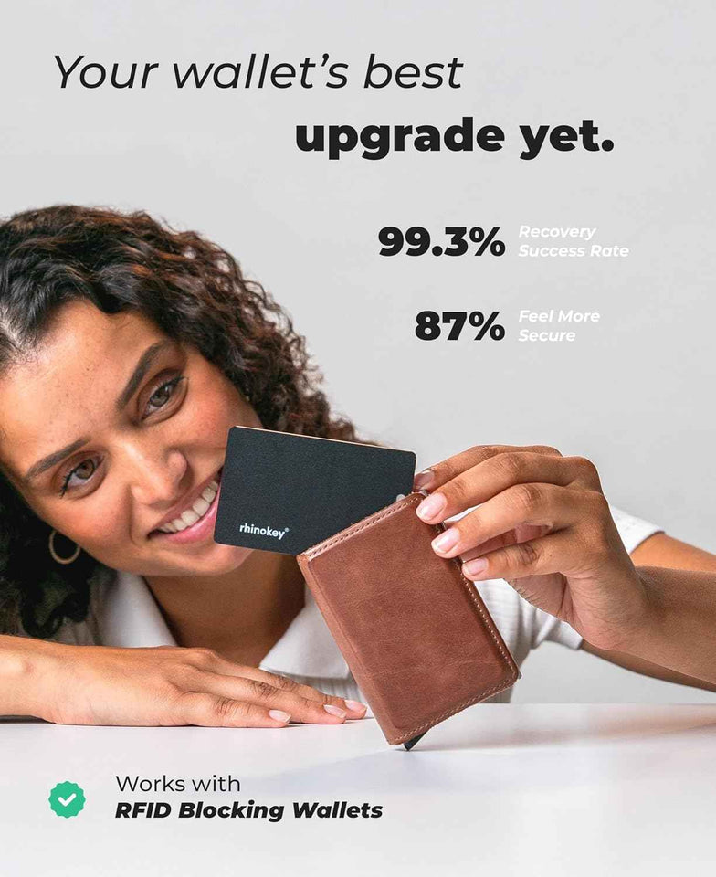 Wallet Tracker Card Works with Apple Find My (iOS Only) Slim 0.07in Rechargeable IP68 Waterproof Tracker Item Finder AirTag Card with Keychain Hole Mens Valentines Gifts