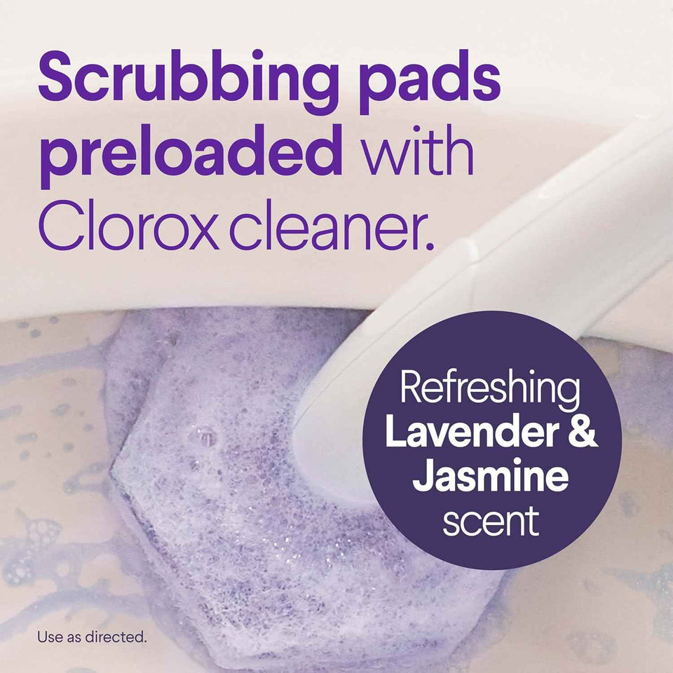 Clorox Scentiva ToiletWand Refills, Lavender and Jasmine, 10 Count, Toilet Brush and Cleaner