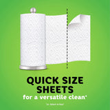 Bounty Quick Size Paper Towels, White, 8 Family Rolls = 20 Regular Rolls (Packaging May Vary)