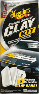 Meguiar's G191700 smooth surface clay kit for safe and easy car claying, glass finish results