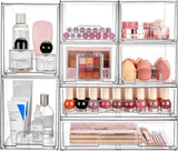 Vtopmart Stackable Storage Drawers Set of 5, Clear Plastic Organizer Bins for Baby Bottle, Beauty Supplies Storage, Ideal for Kichen Countertop, Vanity, Bathroom, Cabinet, Pantry Organization