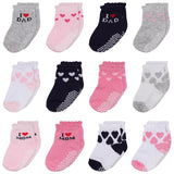 Mother's Choice Organic Cotton Baby Socks 0-6 Months, 12 pairs, Soft, Cozy, and Gentle Socks for Infants Girls and Boys