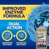 RID-X Septic Tank Treatment Platinum Liquid 6 Month Supply with x2 More Waste Reduction