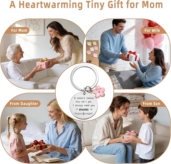 Mothers Day Gift for Mom from Daughter Son, Mom Birthday Gifts Mom Keychain, Valentines Day Christmas Gift for Moms, Happy Mothers Day Presents Mother Gift