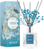 Airkeep Reed Diffuser Set,3.38 fl oz (100 ml) - Clean Linen Oil Diffusers with 8 Reed Sticks,Home Fragrance Reed Diffuser for Bathroom Shelf Decor