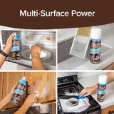 Bull Shot Degreaser Pro, Foaming Degreaser & Grime Remover, Heavy-Duty, AS SEEN ON TV, Residue-Free, Shake, Point & Spray, Emulsifies Grease, Oil Splatters, Glue, Tape Residue & More - Made in the USA