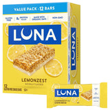 Luna Bar LemonZest Flavor Gluten Free Snack Bars Non GMO 12 Pack Protein Bars Value Pack