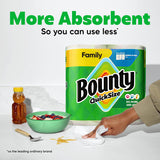 Bounty Quick Size Paper Towels, White, 8 Family Rolls for Convenient Kitchen Cleanup