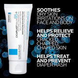 La Roche-Posay Cicaplast Balm B5, Healing Ointment and Soothing Therapeutic Multi Purpose Cream for Dry & Irritated Skin, Body and Hand Balm, Baby Safe, Fragrance Free