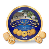 Royal Dansk Danish Butter Cookies, assorted Christmas gift tin, 24 oz, premium quality, reusable tin